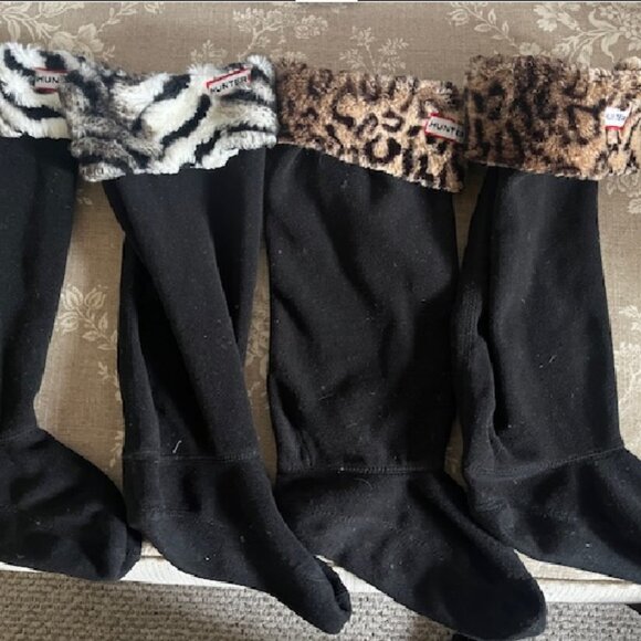 Two Pairs of Hunter Fleece Boot Liner Socks Tall ML 8-10 for Rain Rubber Boots - Picture 1 of 1